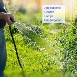 sourcing map PVC Tubing - Flexible Transfer Air Liquid Hose Apply to Garden/Pump/Irrigation (5/16" ID x 3/8" OD, 6.6Ft, Transparent)