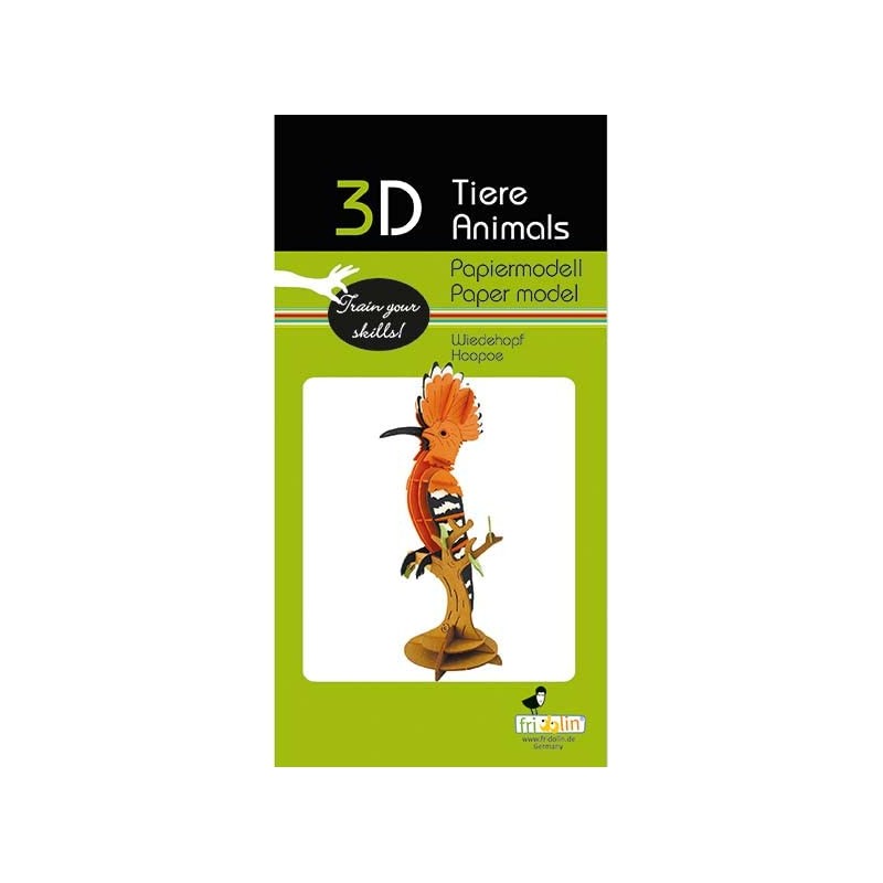 Fridolin 3D Paper Model Hoopoe