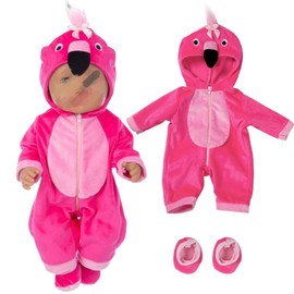 Rose Baby Doll Clothes, Doll Clothes Outfits Dungarees for 13-18 Inch Doll, Baby Dolls Cute Outfits Accessories for Boys and Girls Birthday Gift (Except Dolls))