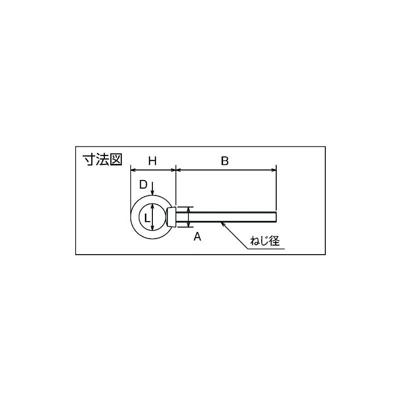 TRUSCO TLTF-6W Long Eye Bolts with Stainless Steel Brim, Forged
