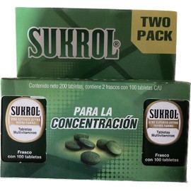 Ideal para el cerebro, ayuda a la memoria, estrés y los nervios pack 2 (200 tabletas)                                                                 