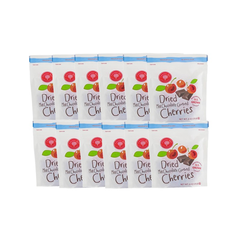 Milk Chocolate Covered Dried Cherries (Case of 12 - 6oz