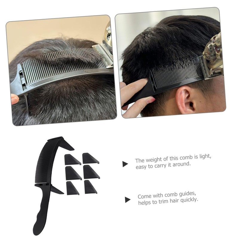 IWOWHERO 1set Barber Hair Cutting Combs for Men Shaped Clipper