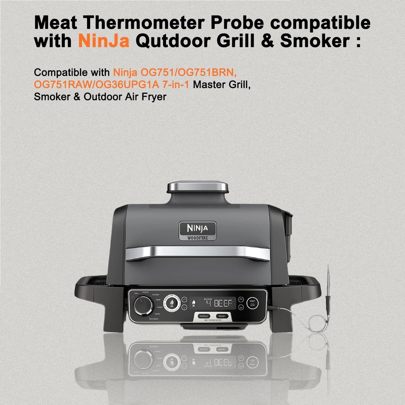 Meat Thermometer,Bbq Meat Probe Air Temperature Thermometer Probe Replacement Compatible