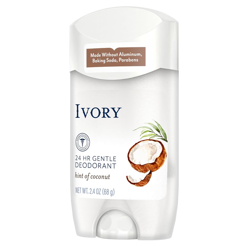 Ivory Aluminum Free Deodorant, Hint of Aloe, All Day Protection,