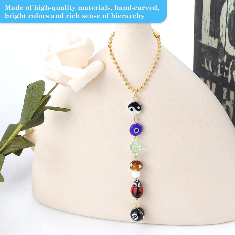 Evil Eye Car Hanging Ornament, Lucky Car Charm for Rear