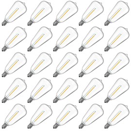 VISTERLITE ST38 - Guirnalda de bombillas LED inastillables de 1.5 pulgadas de repuesto para cadena de luces al aire última intervensión, bombillas incandescentes de 1 W a 7 W, base de tornillo E12,