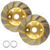 2 Pack 4inch Diamond Cup Grinding Wheel, 12 Segs Heavy