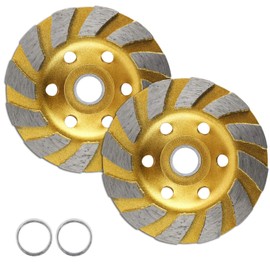 2 Pack 4inch Diamond Cup Grinding Wheel, 12 Segs Heavy Duty Angle Grinder Wheels