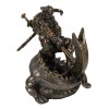 Thor Ragnarok Figurine Norse Donar Slaying Midgard Dragon With Mjolnir