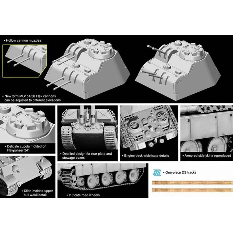 Dragon 500777487-1:72 Flakpanzer 341 mit Flakvierling, 2 cm