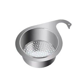 ZIJANG Hanging Filter Basket, Removable Swan Shape Sink Strainer, 201 Stainless Steel Multi-Functional Drain Basket, Silver, for Sink Filtration and Storage