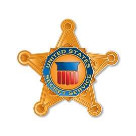 Gold United States Secret Service Star Sticker (USSS Homeland Decal US President Security Team Vinyl for Cars, Trucks, Laptops (3 inch)
