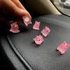 Kryoflare 5Pcs Pink Pig Figurine Set, Car Dashboard Ornaments, Resin