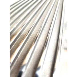 Unbranded Retro Cast Aluminum 14 Inch Round Finned Air Cleaner Top Lid, Polished Aluminum