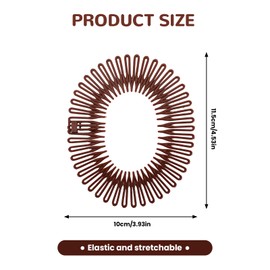 Gabrella 20 Pcs Comb Headbands for Women, Circular Stretch Zigzag Headband, Plastic Circle Headbands Stretch Hair Headband Hairband Holder Twist Hair Headwear Accessories for Women Girls