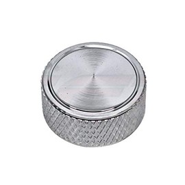 Aluminum Knurled Air Cleaner Nut 1/4-20" Black Steel (Chrome)