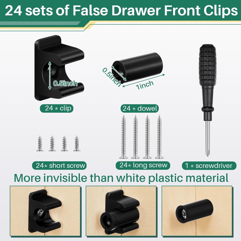 Juexica False Cabinet Front Clip False Drawer Front Clips Sink