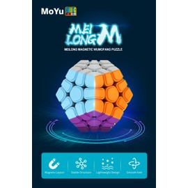 Bukefuno MoYu Meilong M Magnetic Megaminx 3 x 3 Magic Cube Puzzle MFJS Meilong Megaminx M Speed Cube Stickerless Puzzle Cube