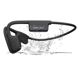 OPENEAR Forte Bone Conduction Headphones – Type-C Fast Charge, IPX6 Waterproof, Dual Mic Noise Cancellation, Lightweight & Comfortable for Sports and Calls (Black)