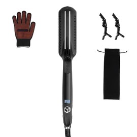 Happybuy Titanium Hair Straightener - Your Ideal Styling Companion! This 1.5 - inch Straightener Features Infrared Heating, an LCD Display, and 19 Temperature Options from 210°F - 450°F.