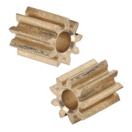 1 Pair Drive Gear Pinion Motor Pinion Engine Gear, Motor Pinion Gear Brass Replacement Brass Gear for Duplo Intelli Lok Module 0.4 9 Teeth Jaw Pullers