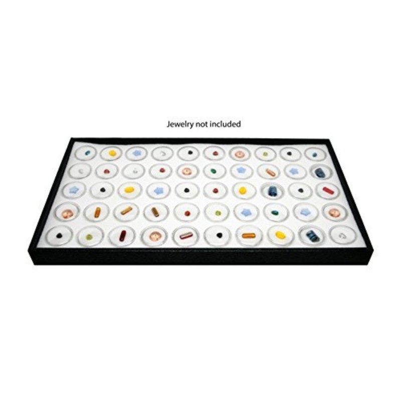 Novel Box Jewelry Display Tray Black Wood 8.25 x 14.75