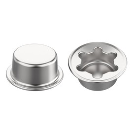 MARRTEUM 2 Piece Spring Steel Push on Pushnut Cap Stud 1/2 Inch Axle Pushnut Fastener with Zinc Mech Finish for Rolling Bins, Lawn Wagons and Hand Trucks