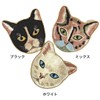 Tokyo Kankan Coin Purse, Cat Embroidery Pouch: Black, Cat Miscellaneous