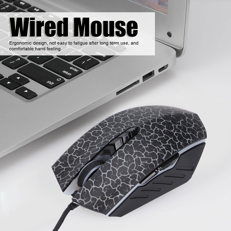Gaming Wired Mouse High Accuracy Optical 4000DPI Comfortable Grip Stylish
