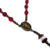 Divine Mercy Red Jade and Mother of Pearl Stone Rosary