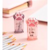 Cute Pink Cat Paw Pencil Sharpener Kawaii School Supplies Student
