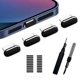 2025 Edition Type C Cap, Dustproof & Maintenance Set, Type C Cap, 4 Pieces, Charging Port Cover, 20 Pieces, Speaker Cover, Cleaning Brush Included, Ultra Durable, Aluminum, USB-c Cap, Dustproof,
