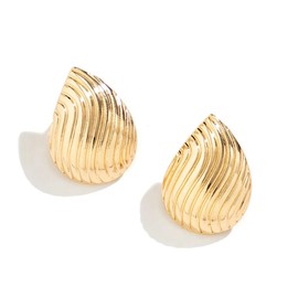 VLAMU hunky Gold Hoop Earrings for Women Cute Fashio (Drop gold)