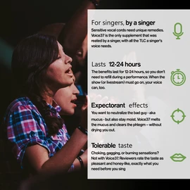 CLYOR Voice37 - Singers Voice Remedy - 2 Pack All Natural Herbal Vocal Booster Formula to Lubricate Soothe and Relieve Hoarseness Dry Itchy Throat - Enhance Singing and Speaking - 2 oz - VOICE37