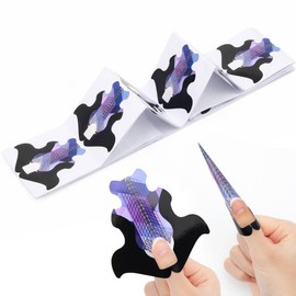 AHIER Acrylic Elongated Swallow Self-Adhesive Gel Nail Extension Forms, 100PCS Nail Forms for Builder Gel Guide Stickers DIY Tool
