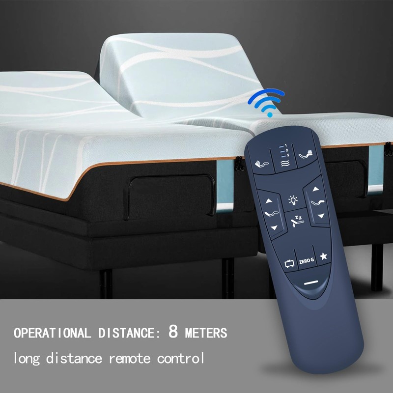 ZWP RF502A Replacement Remote Control Compatible for Tempur-Pedic Ergo or