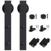 Sliding Barn Door Roller Hardware Kit (J Shape Design)