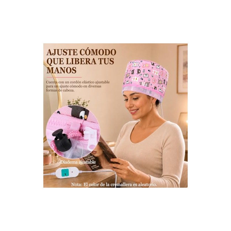 Gorro Térmico Eléctrico para Cabello, Gorro de Vapor para el