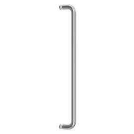 Ranbo Glass Shower Door Towel Bar 24 Inch Stainless Steel Sliding Shower Door Handle Replacement with Brushed Nickel Finish for Commercial and Residential Glass Doors