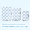 GRANNY SAYS Checkered Blue Bathroom Rugs, 24" x 16", Non-Slip