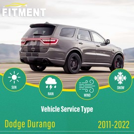 22" 21" 12" Windshield Wiper Blades Replacement for Dodge Durango 2011-2022 Premium All Weather Front Rear Wipers Set - OEM Quality (Pack of 3)