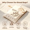 Beeswax-Lined Bread Bags, Reusable for Homemade & Sourdough Bread, Large