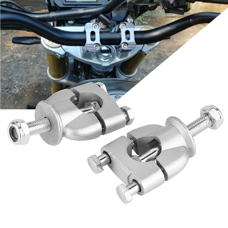 1 Pair Aluminum Alloy Motorbike Mount Riser 22mm Motorcycle Handlebar