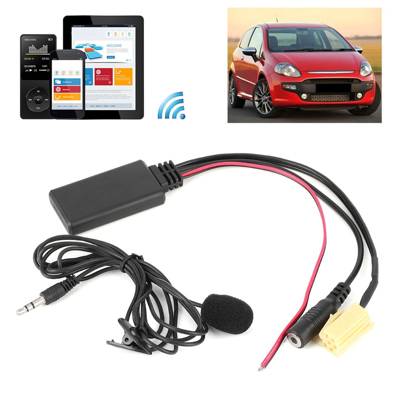 59.1in Bluetooth Radio Audio Cable Handsfree Car AUX Adapter with