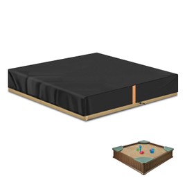 VANSHEIM Sandbox Cover Square Waterproof Sand Pit Cover with Drawstring Sandbox Canopy Protective Cover Sandpit Pool Canopy Small Bath Cover Dustproof UV Protection Sandpit Pool Cover 150x150x20cm