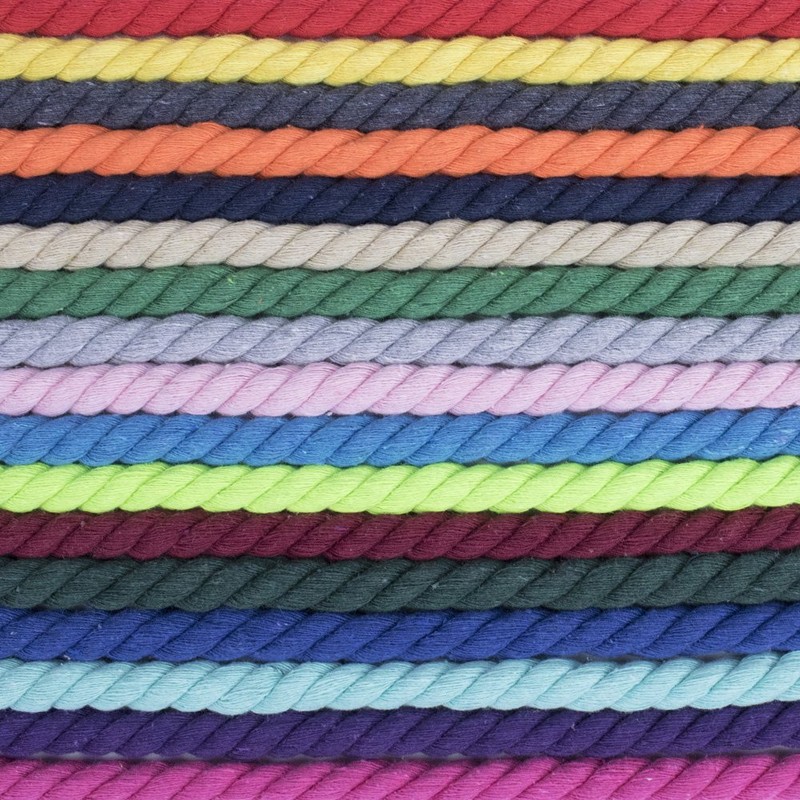 Natural Twisted Cotton Rope - Soft But Strong - Assorted