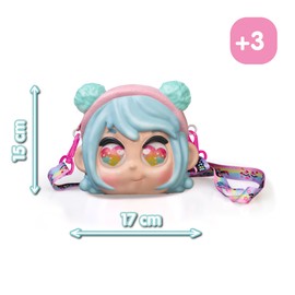 Trotties - Emoji Mia Bag, Borsa personaggio MIA, con occhi che cambiano fino a 3 diverse espressioni, per bambine/I da 3 anni, Famosa (TFT28300)