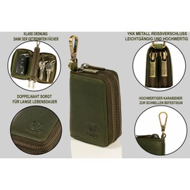 Matador Genuine Leather Key Fob K64, Green/Green, Classic