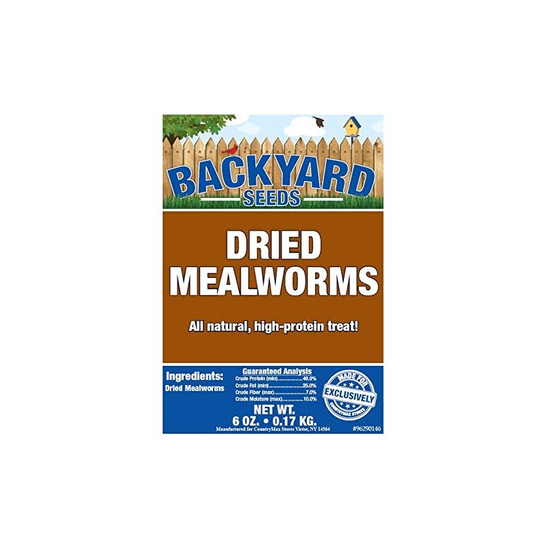 Backyard Seeds Dried Mealworms 12 Ounces
